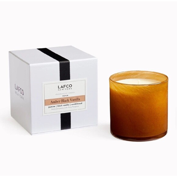 LAFCO New York Fragranced Signature Candle Foyer Amber Black Vanilla 15.5 Oz NEW - Picture 1 of 12